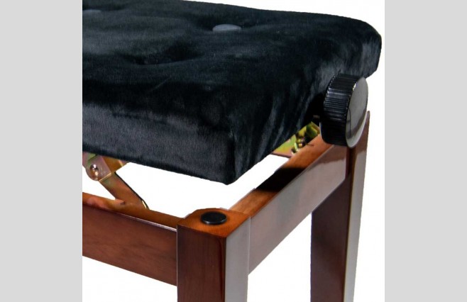 Koda DX15PW "Sonata" Polished Walnut Adjustable Height Piano Stool - Image 2